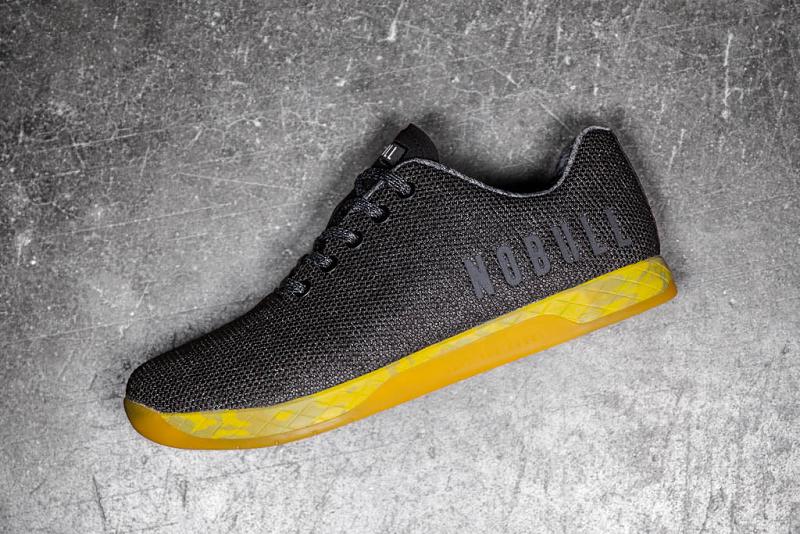 Black Nobull Heather Yellow Men's Trainers | CA J1255P